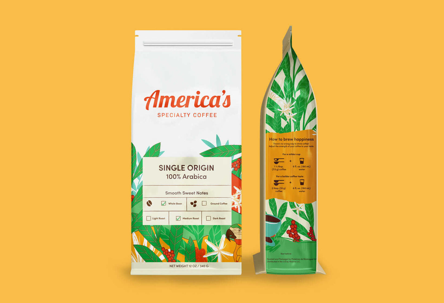 America Specialty Selection . Medium Roast . Whole Bean (340G)