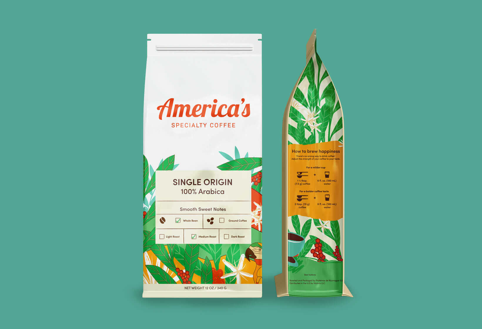 America Specialty Selection . Dark Roast . Whole Bean (340G)